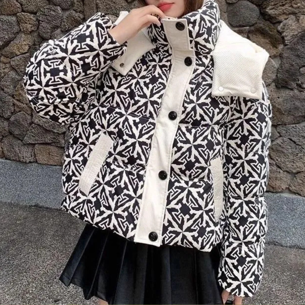 Ursula - Women's Patterned Zip Winter Jacket - photo 6
