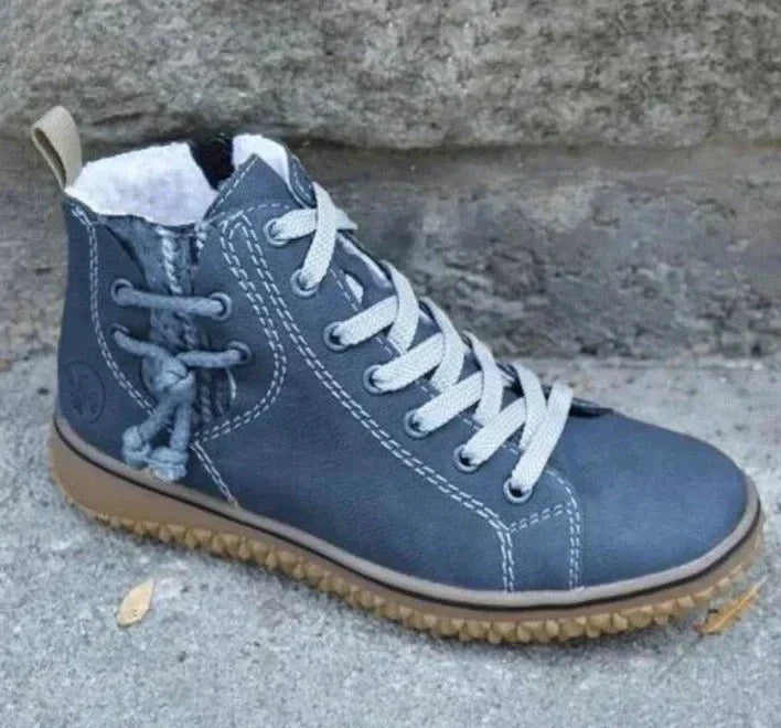 Valerie - Women's Ankle Boots with Lace-Up Front and Fleece Lining - photo 1
