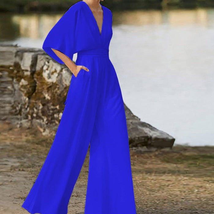 Stylish V-neck Jumpsuit with Flattering Fit - photo 6