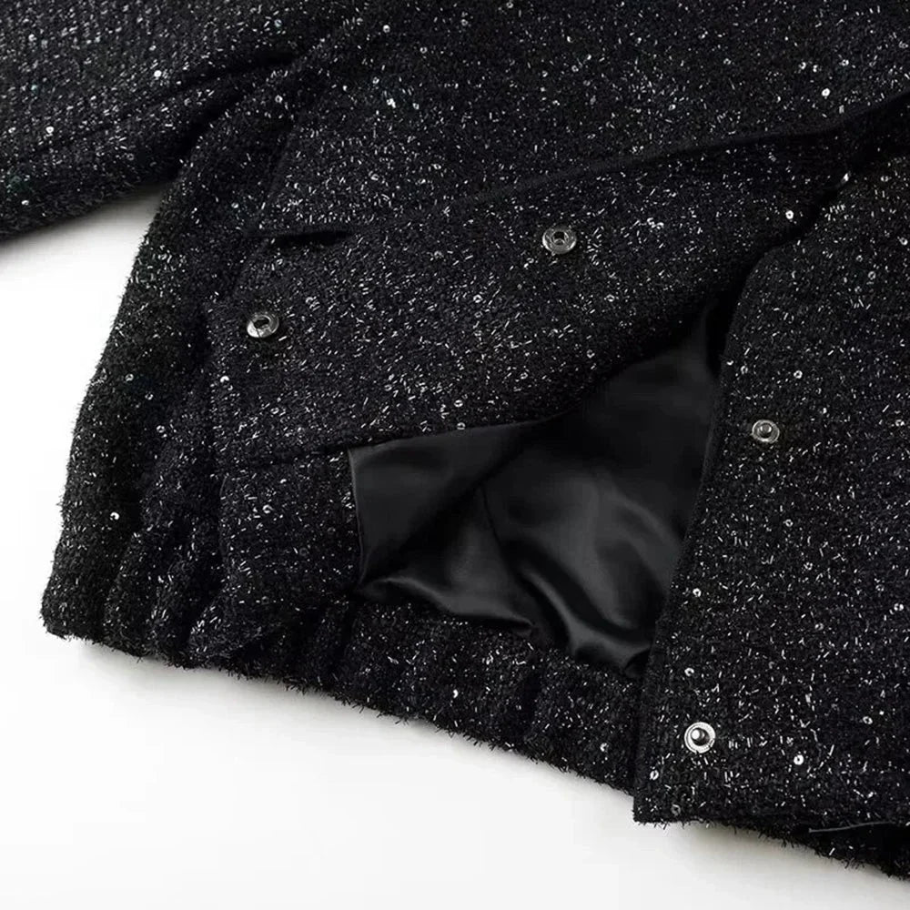Blazer da donna con paillettes e taglio elegante