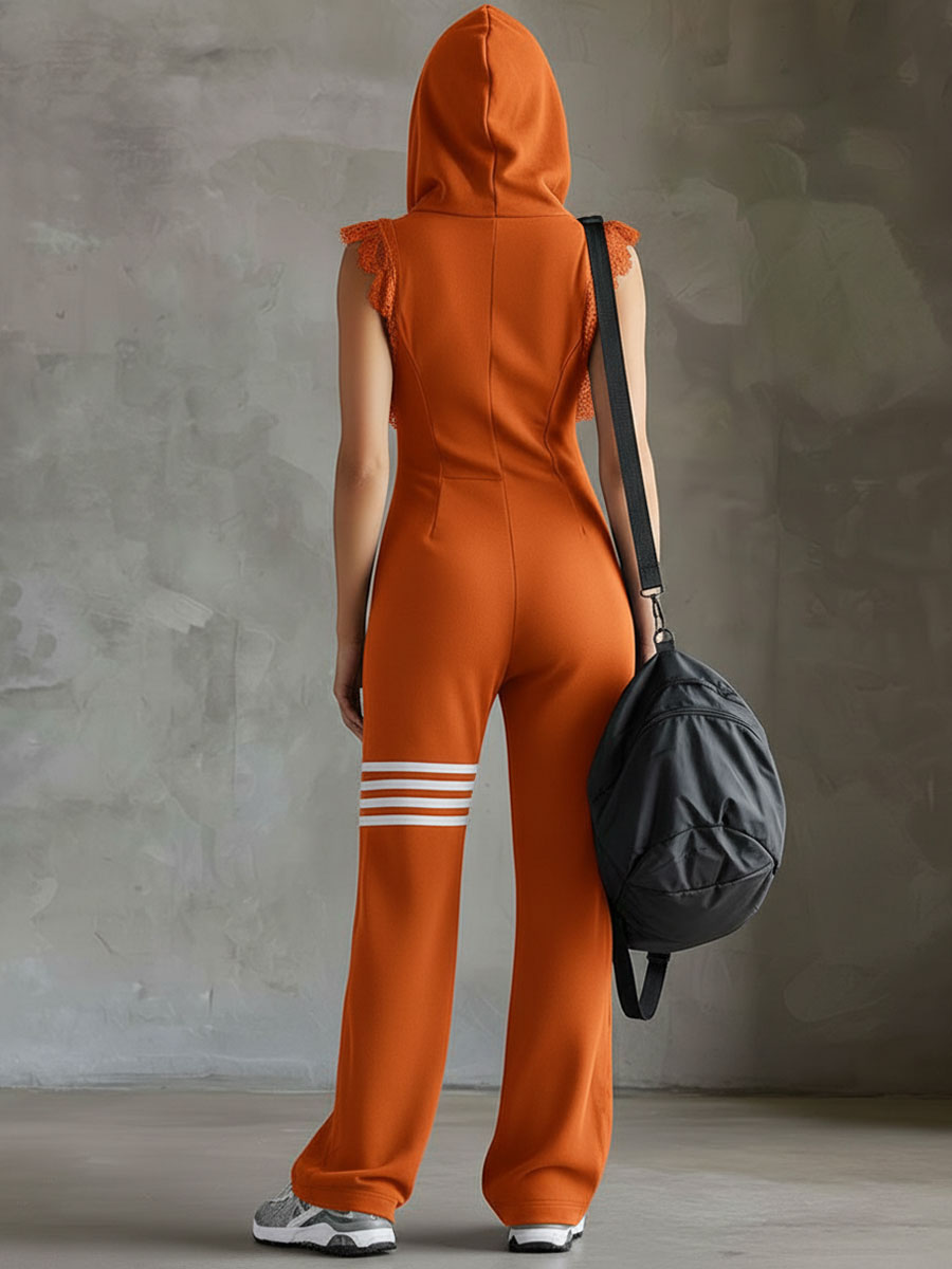 Wilma - Women's Hooded Zip-Up Wide-Leg Jumpsuit - photo 8