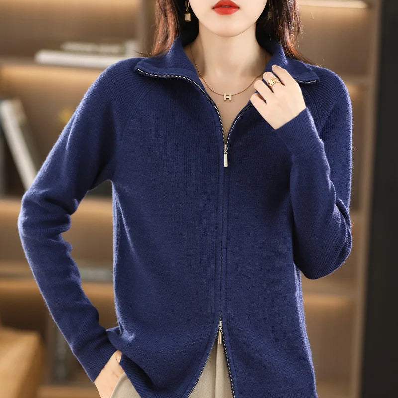 Winona - Women's Cardigan with Dual Zip Closure - photo 2