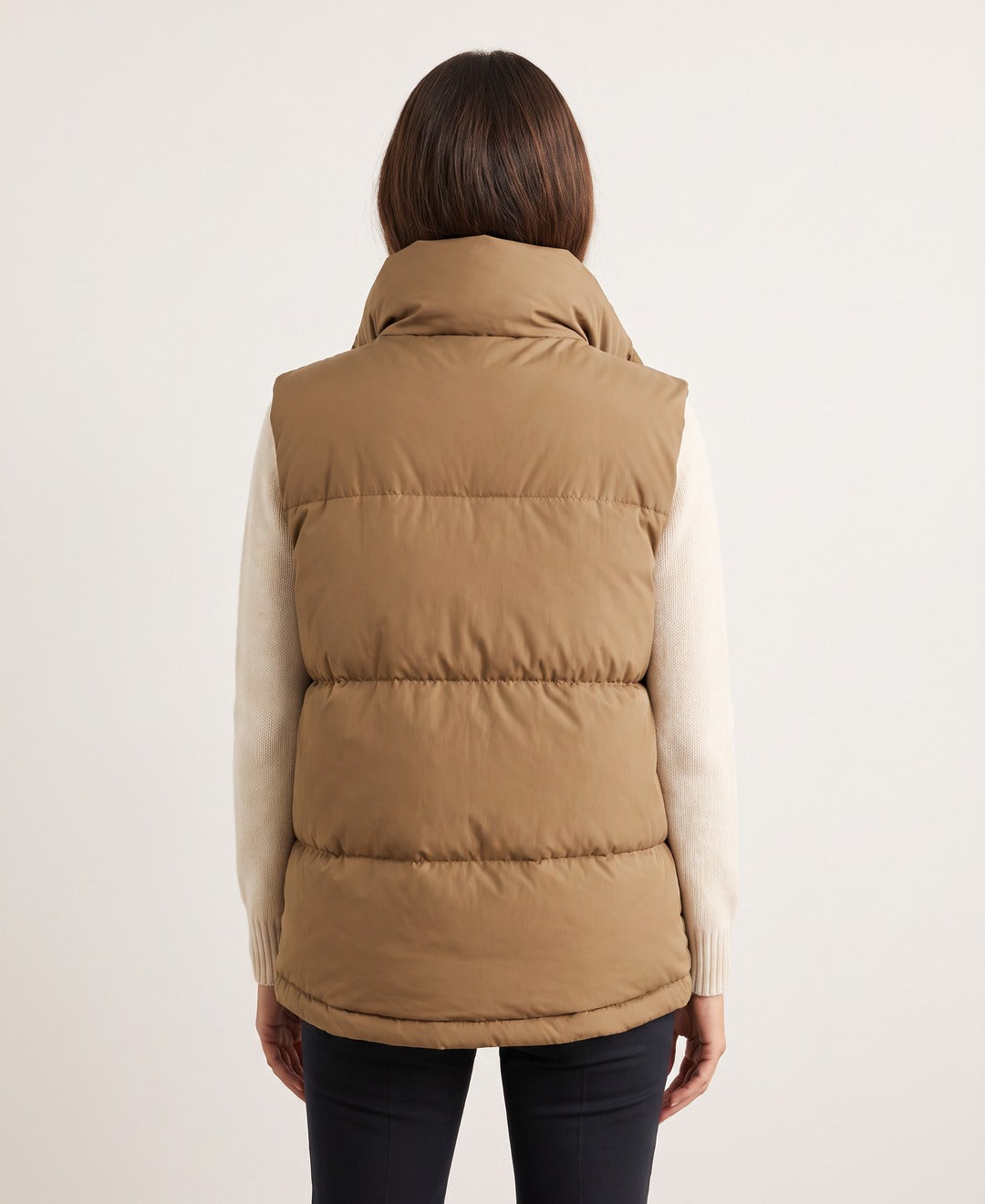 Women's Oversized Puffer Gilet with Funnel Collar