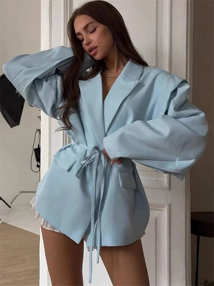 Belinda – Blazer de damă cu cordon și mâneci largi
