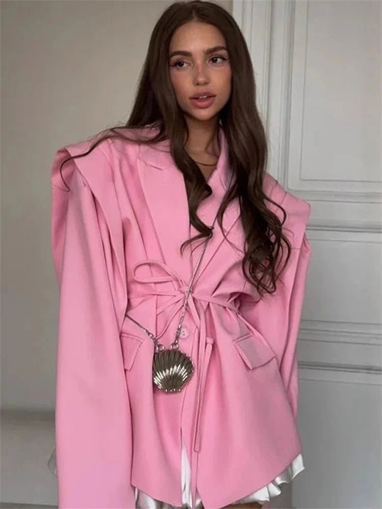 Belinda – Blazer de damă cu cordon și mâneci largi
