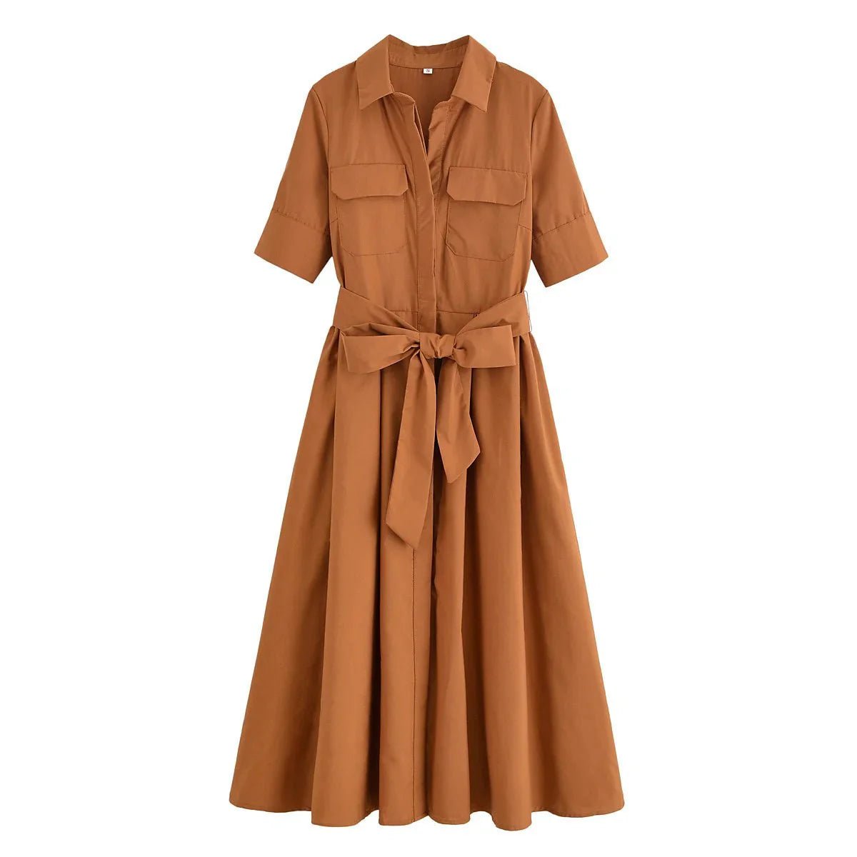 Beth - Abito chemisier midi da donna con cintura
