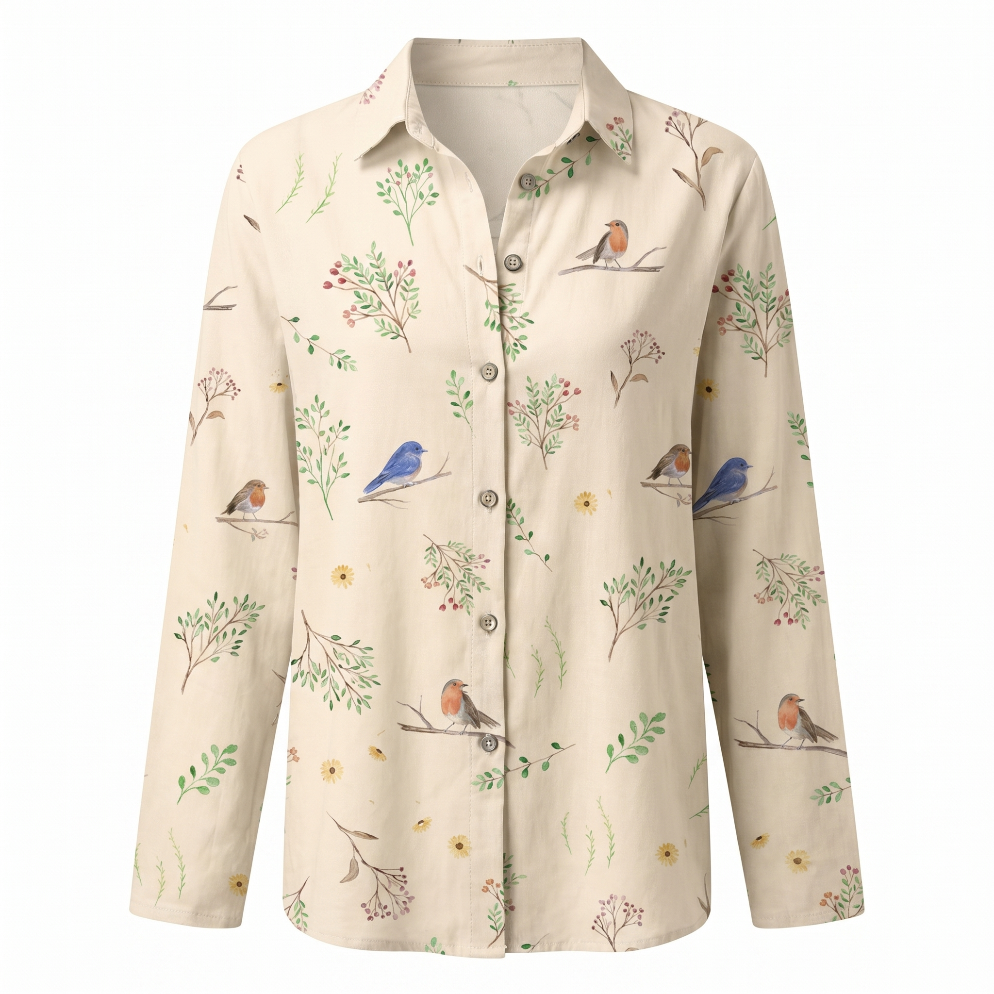 Women's Blouse | Abstract Print Split Neck