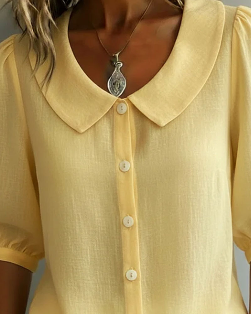 Opal - Women's Blouse with Peter Pan Collar 3/4 Sleeve - photo 7