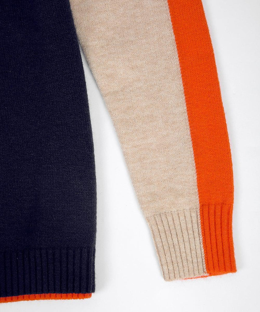 Women's Contrast Sleeve Knit Sweater - photo 7