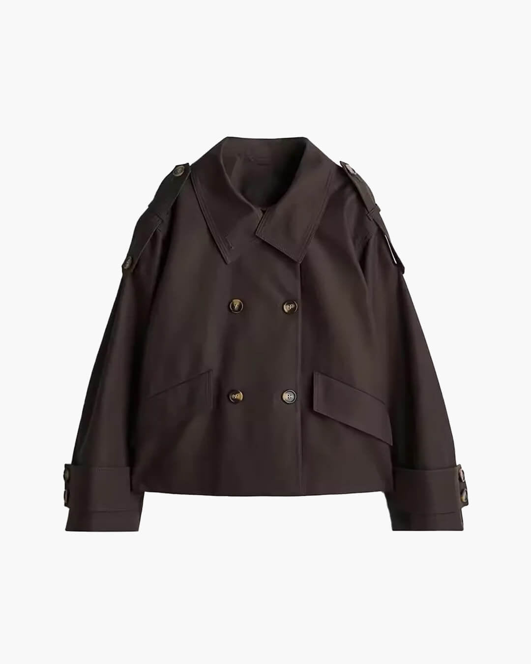 Cassie - Trench corto da donna con collo rialzato