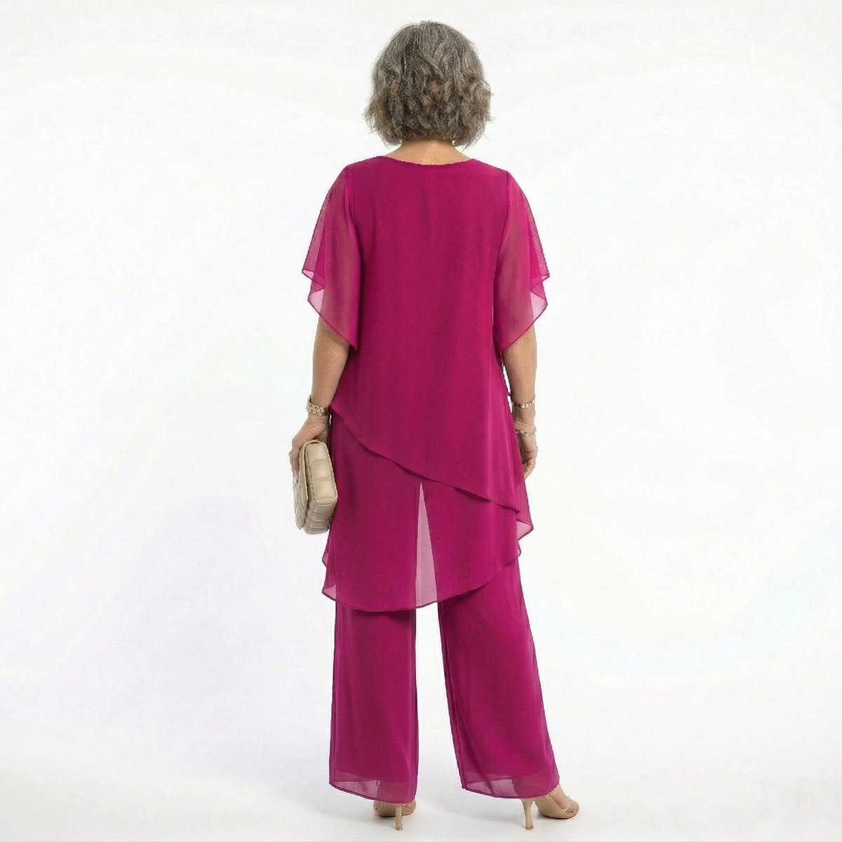 Elegant Women's Ceremony Outfit with Asymmetrical Tunic – view 11
