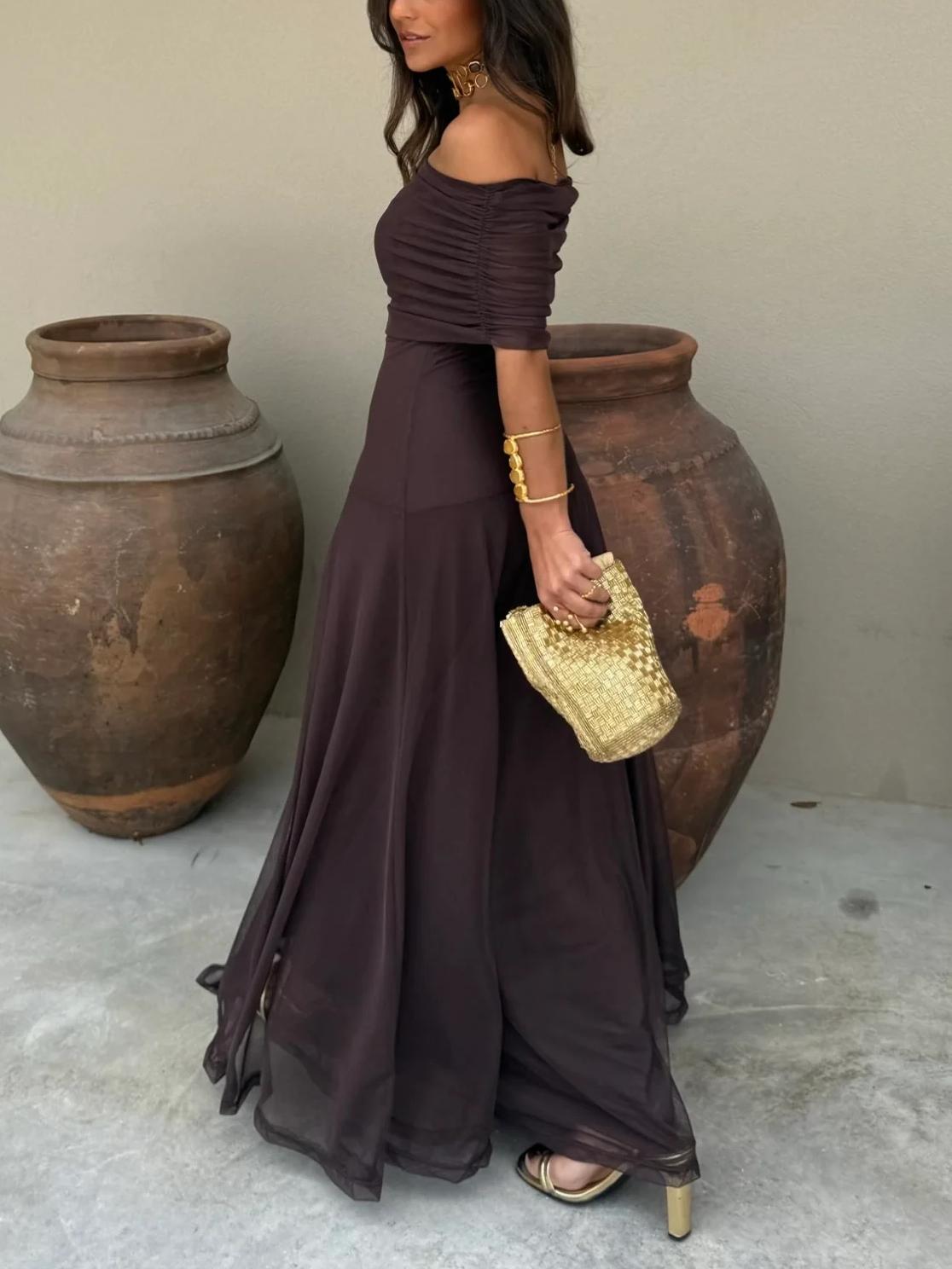Women's Formal Long Dress with Sheer Layer - photo 3
