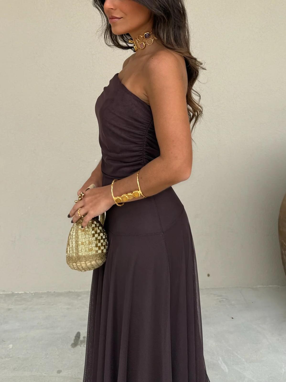Women's Formal Long Dress with Sheer Layer - photo 7