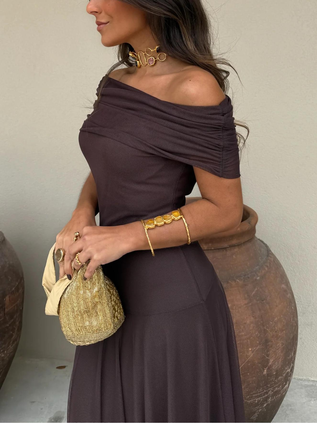 Women's Formal Long Dress with Sheer Layer - photo 8