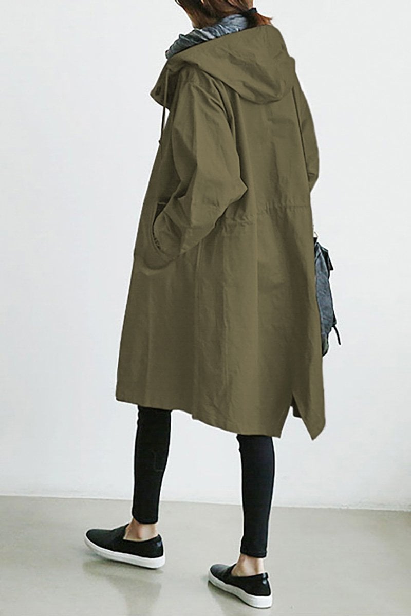 Women's Lightweight Long Coat with Hood - photo 3