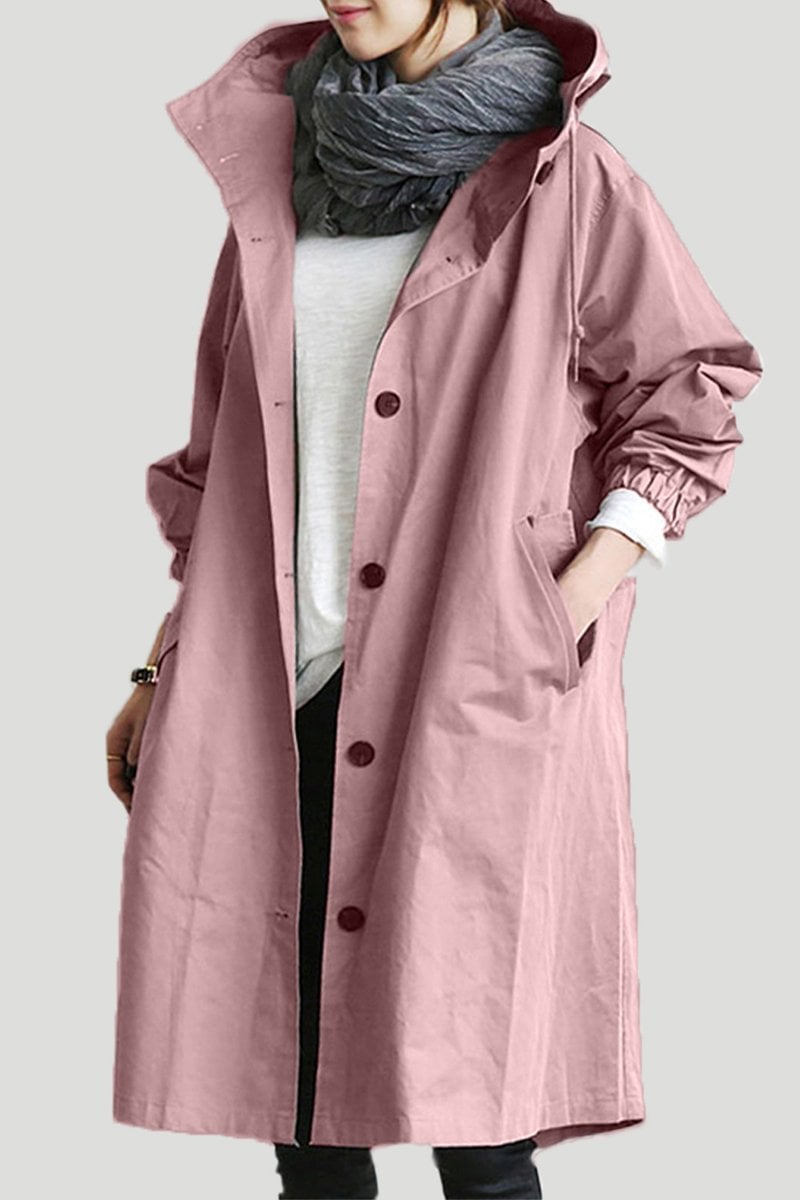 Women's Lightweight Long Coat with Hood - photo 8