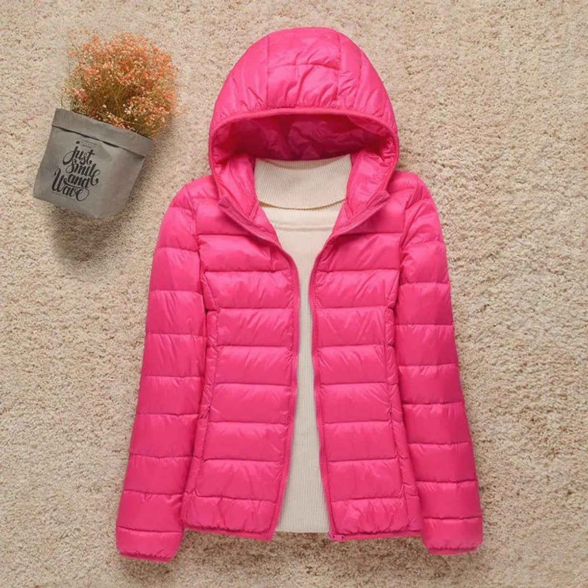 Brooke - Giacca trapuntata leggera da donna con cappuccio