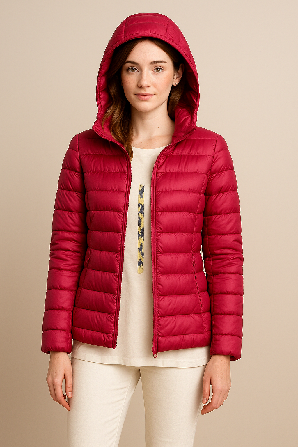 Lenka - Women's Packable Quilted Jacket with Hood