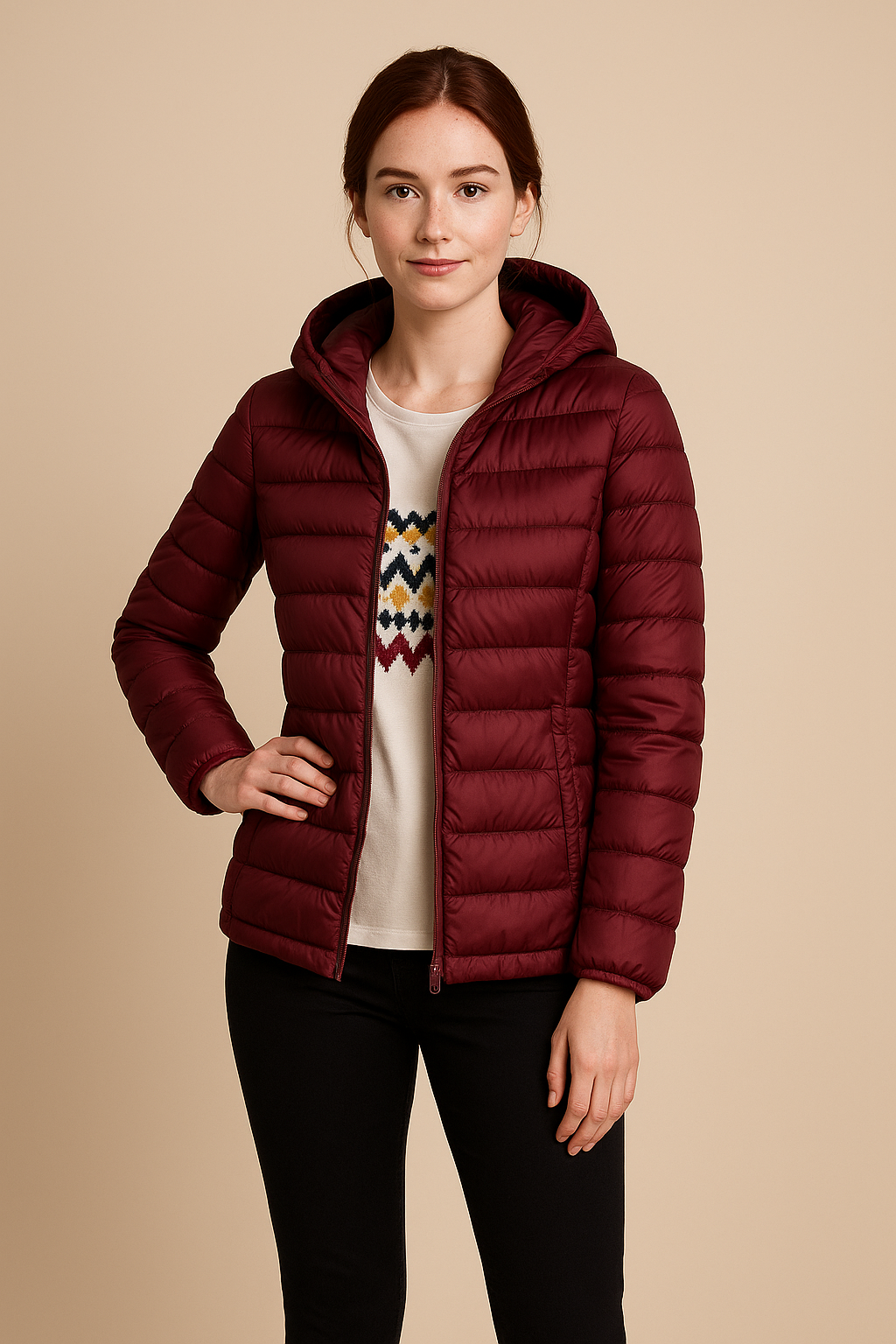 Lenka - Women's Packable Quilted Jacket with Hood