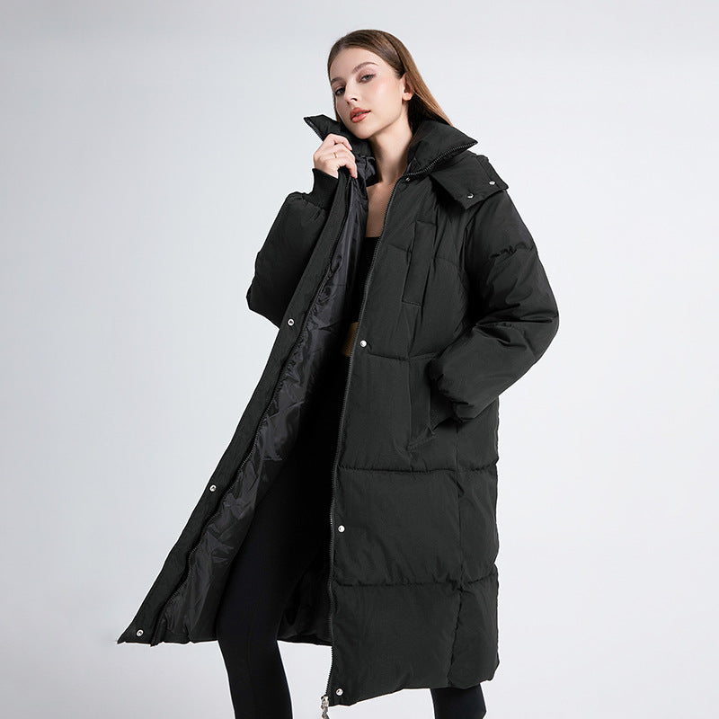Josie - Piumino invernale lungo con cappuccio da donna