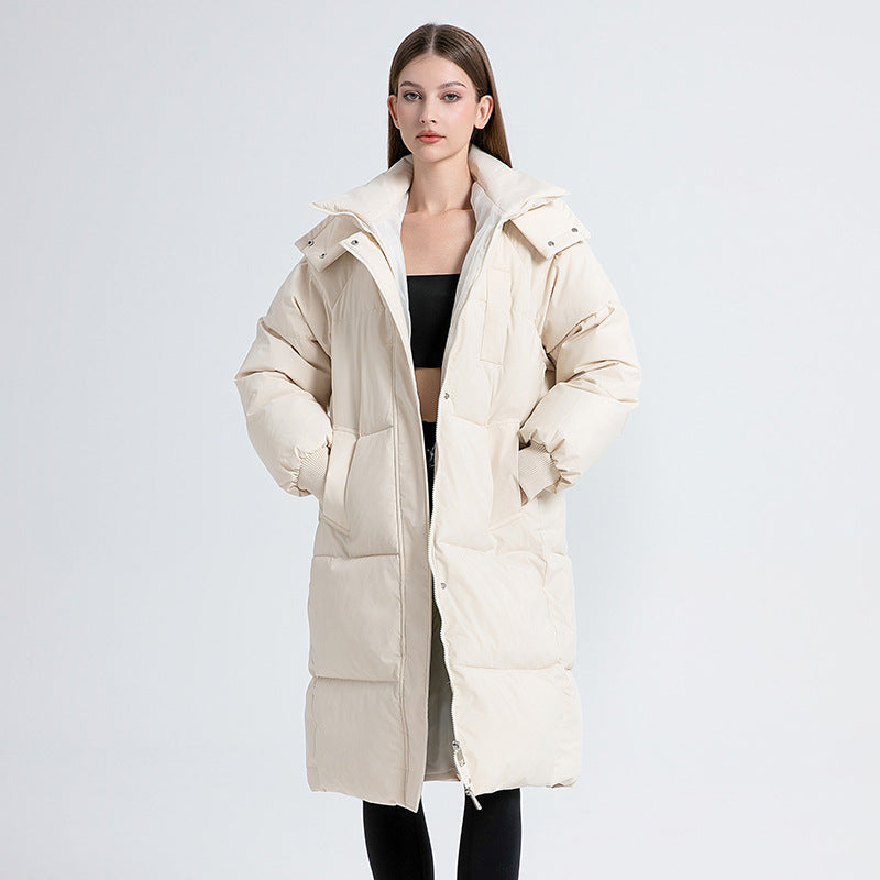 Josie - Piumino invernale lungo con cappuccio da donna