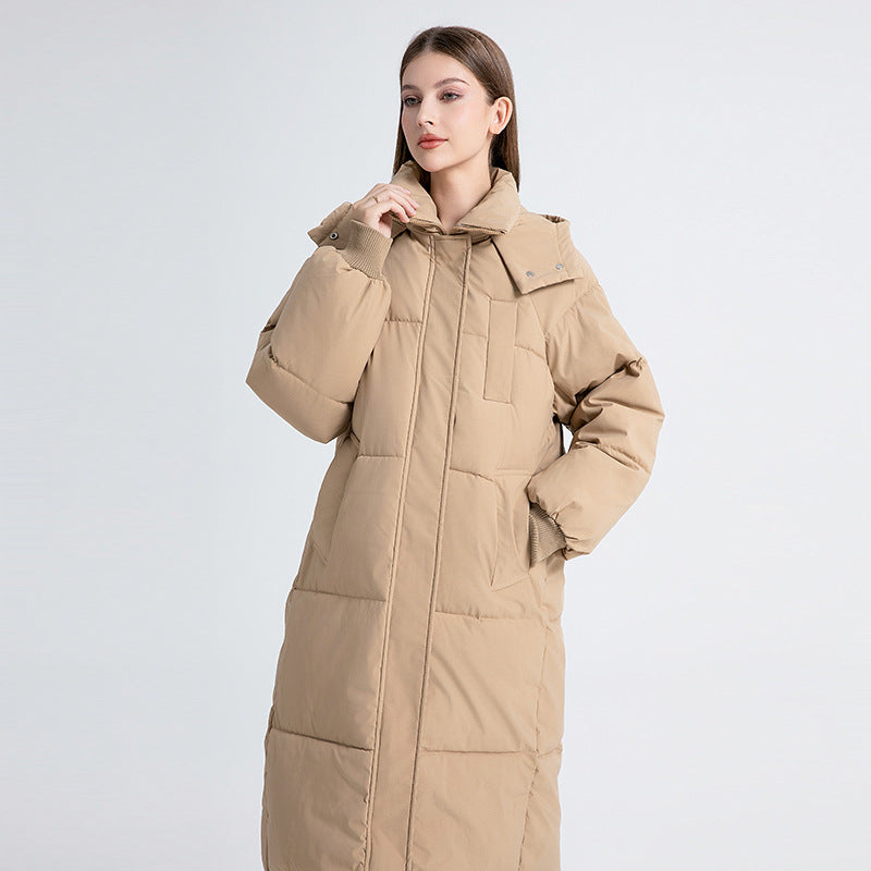 Josie - Piumino invernale lungo con cappuccio da donna