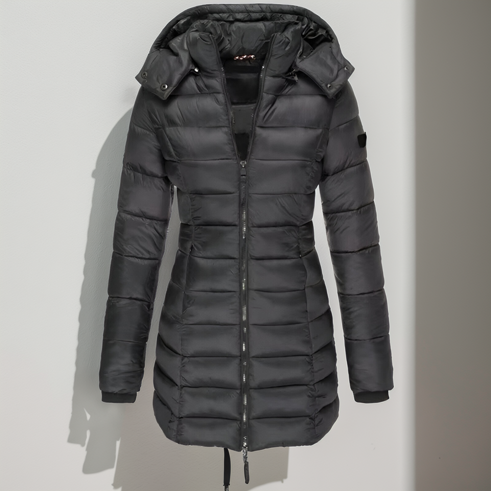 Penny - Cappotto imbottito lungo da donna con finitura idrorepellente