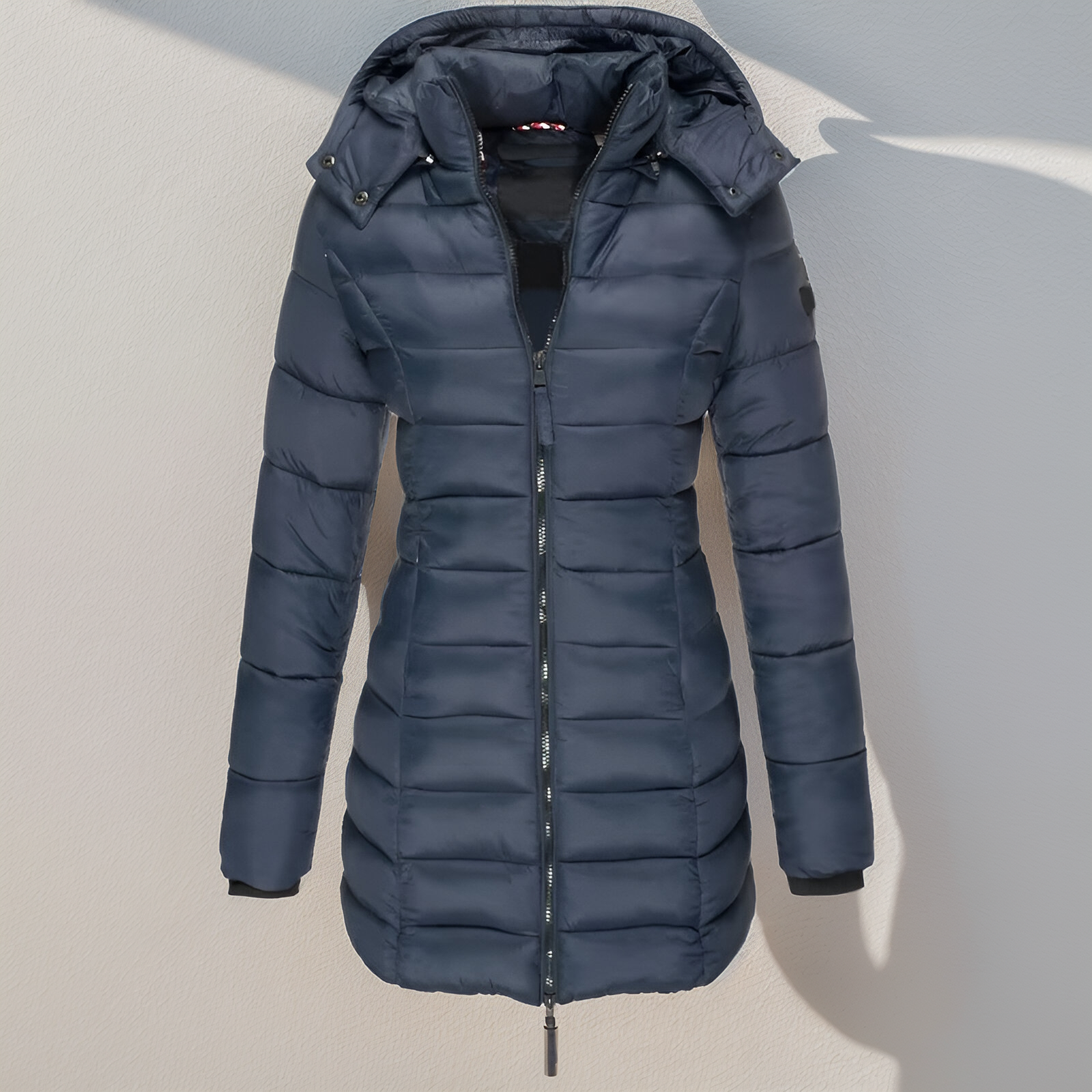 Penny - Cappotto imbottito lungo da donna con finitura idrorepellente