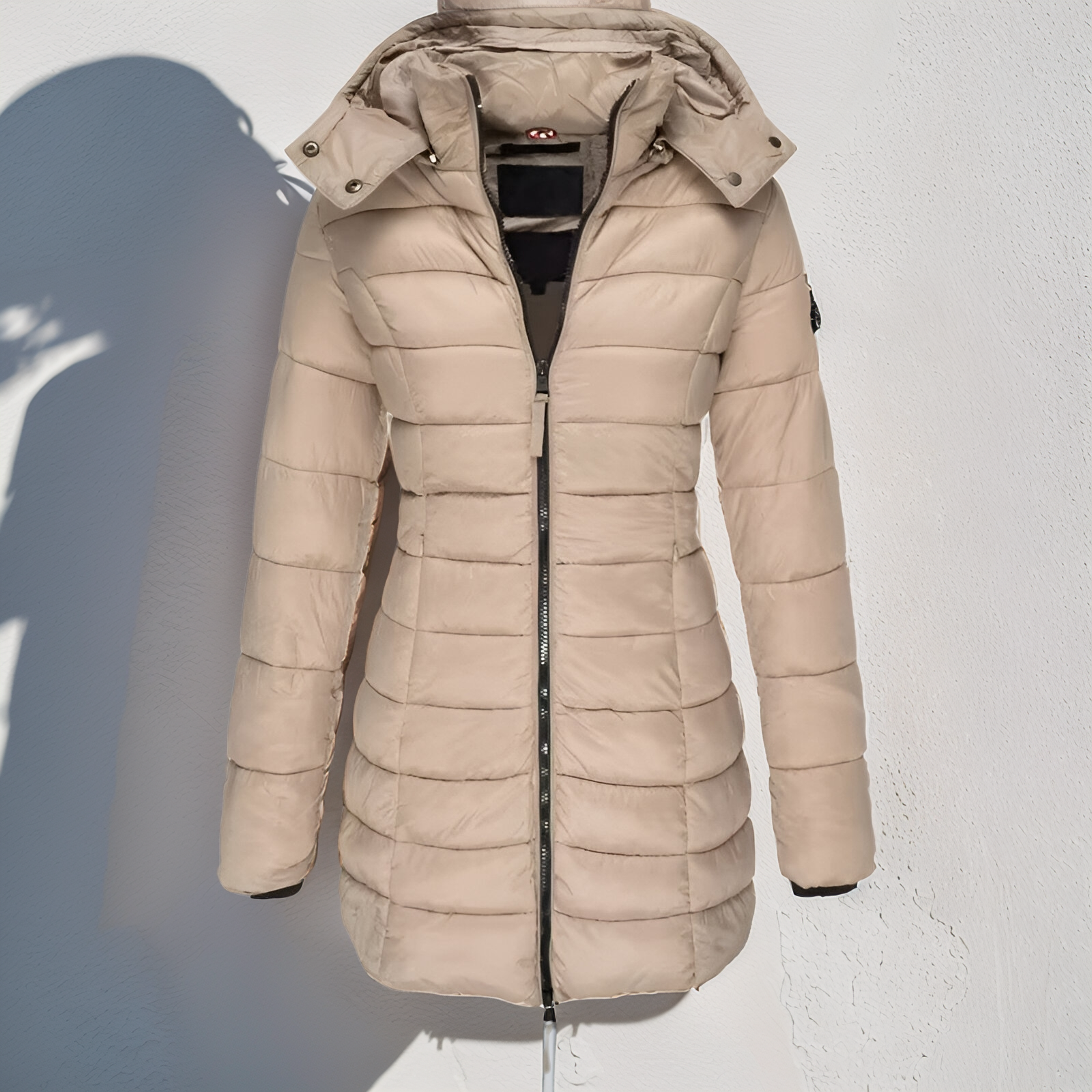 Penny - Cappotto imbottito lungo da donna con finitura idrorepellente