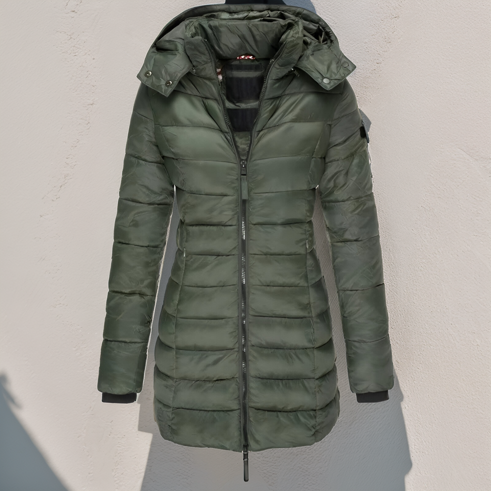 Penny - Cappotto imbottito lungo da donna con finitura idrorepellente