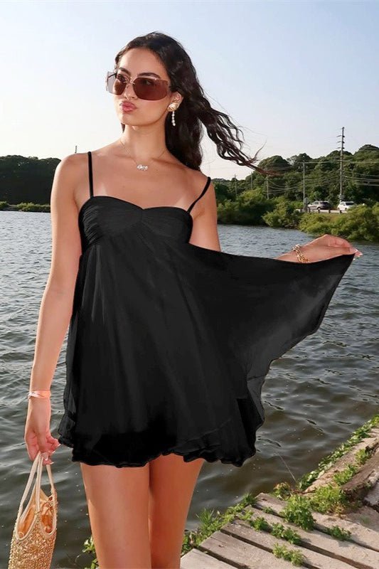 Callie - Women's Off Shoulder Chiffon Wedding Guest Dress