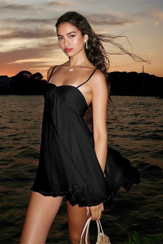Callie - Women's Off Shoulder Chiffon Wedding Guest Dress