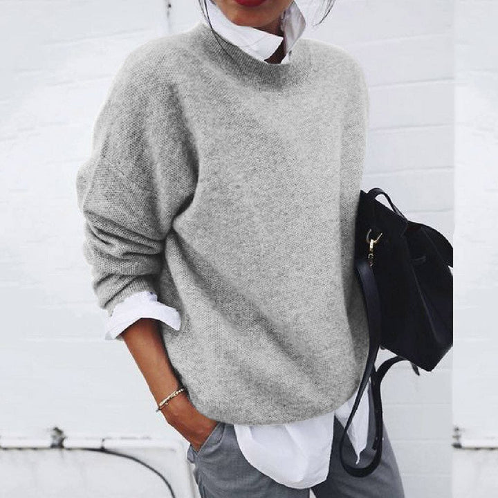 Women's Oversized Round Neck Sweater - photo 2