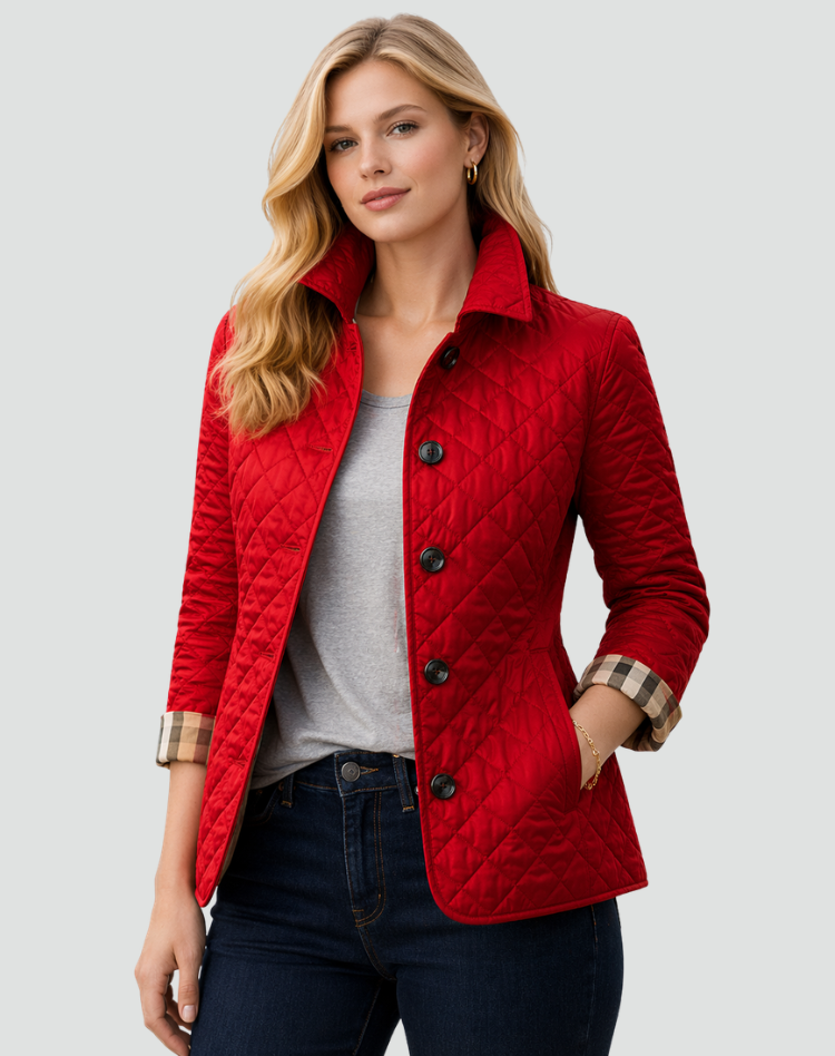 Women's Quilted Jacket Regular Fit - Red