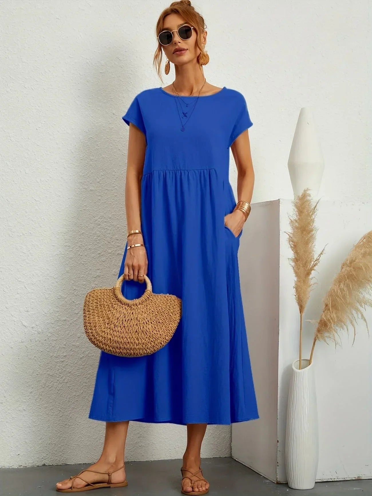 Women's Relaxed Summer Maxi Dress in Cotton Linen - photo 11