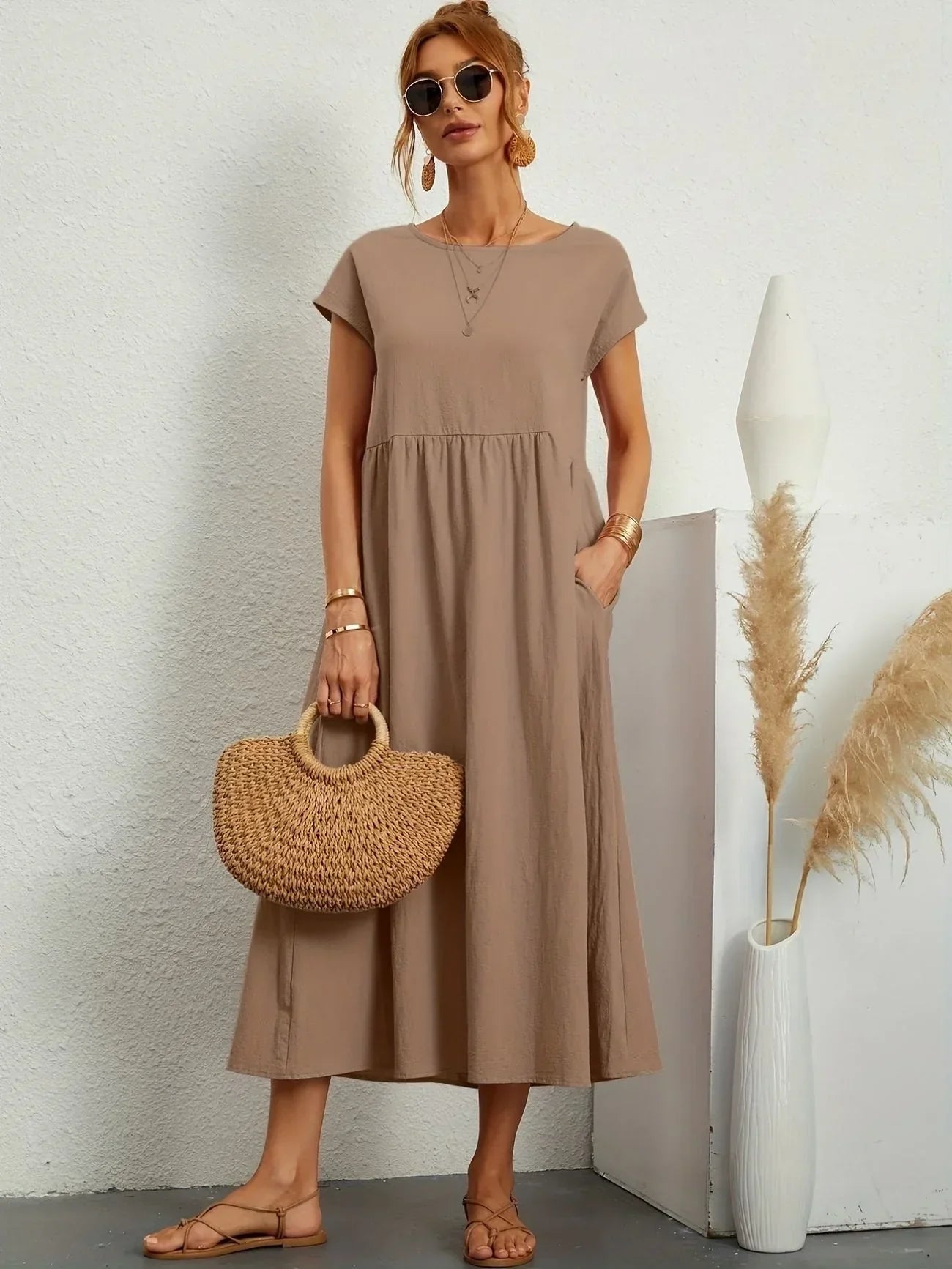 Women's Relaxed Summer Maxi Dress in Cotton Linen - photo 14