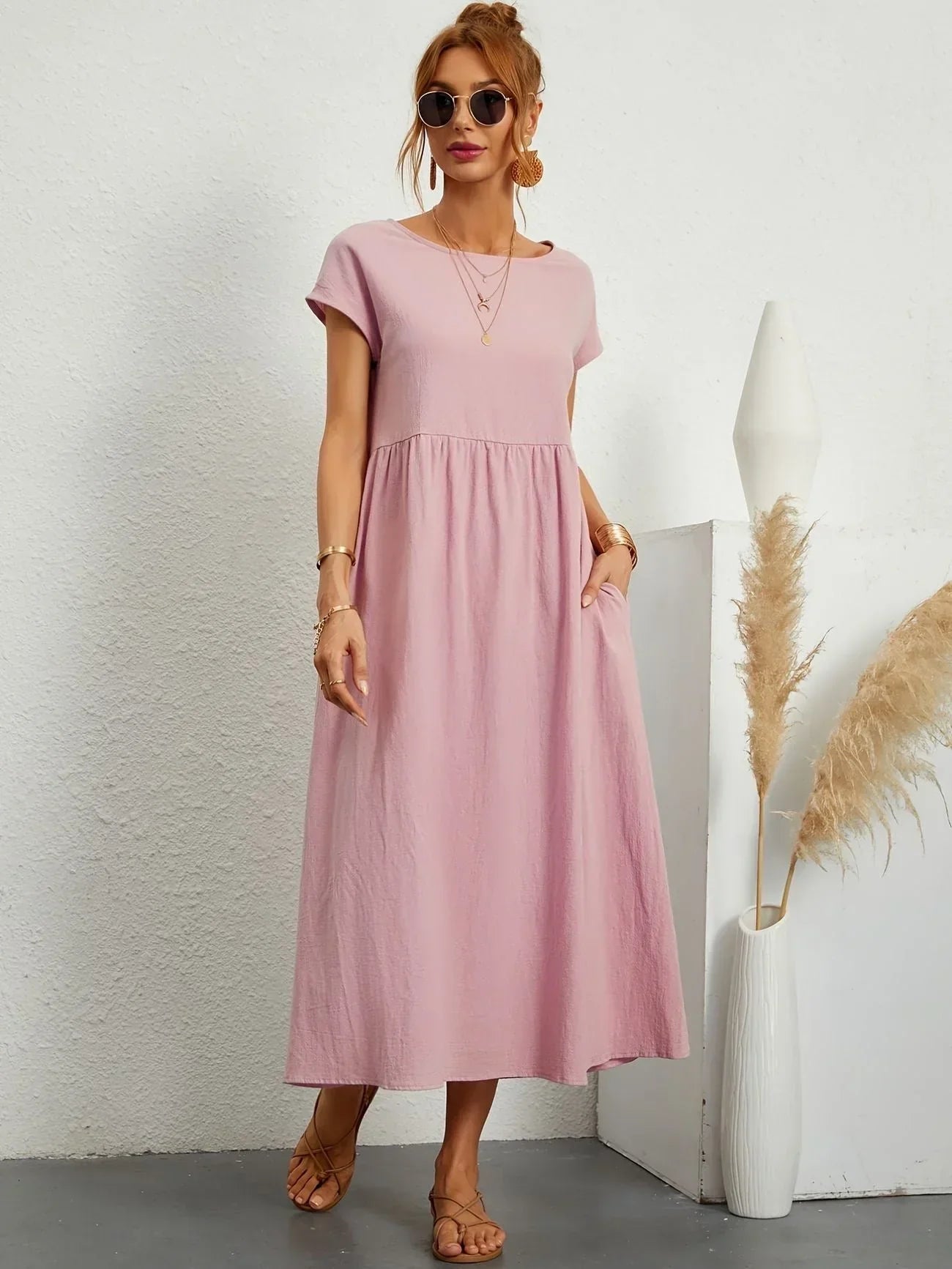 Women's Relaxed Summer Maxi Dress in Cotton Linen - photo 27