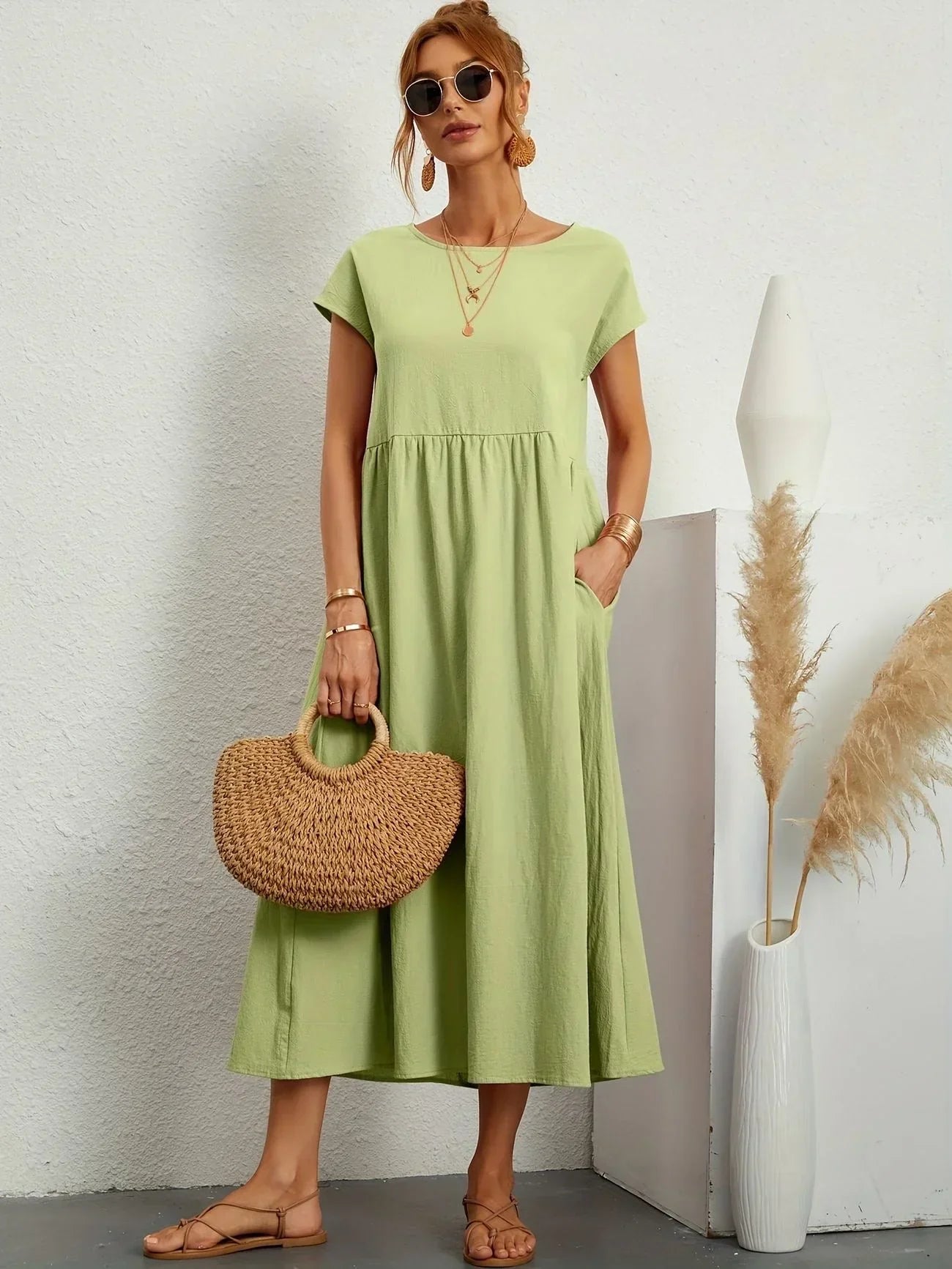 Women's Relaxed Summer Maxi Dress in Cotton Linen - photo 3