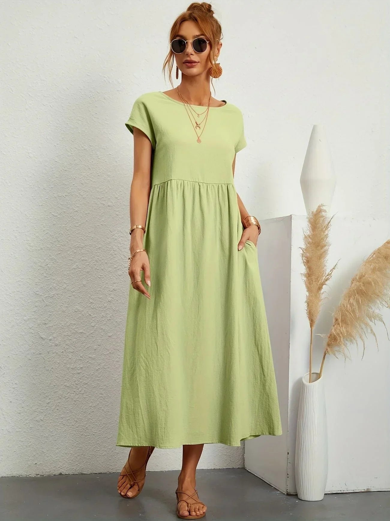 Women's Relaxed Summer Maxi Dress in Cotton Linen - photo 4