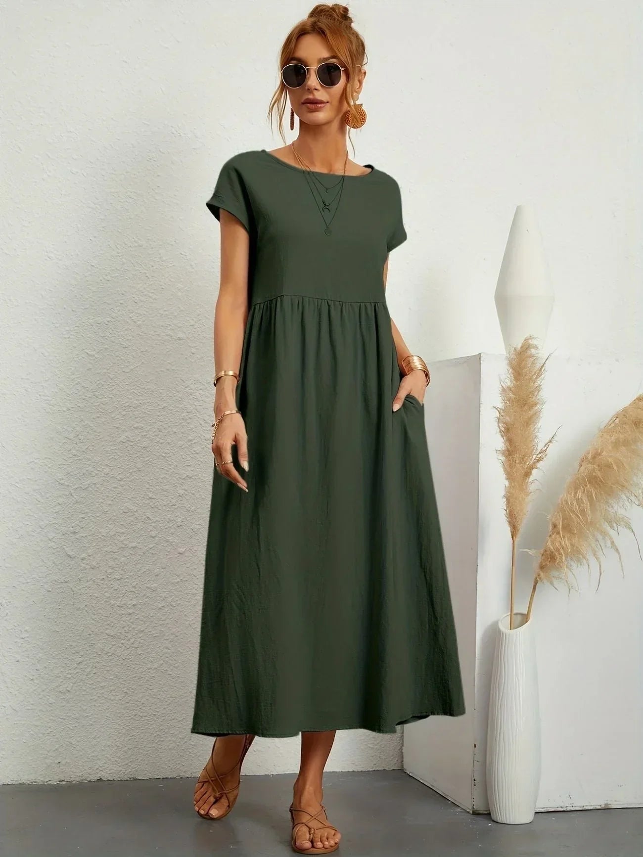 Women's Relaxed Summer Maxi Dress in Cotton Linen - photo 7