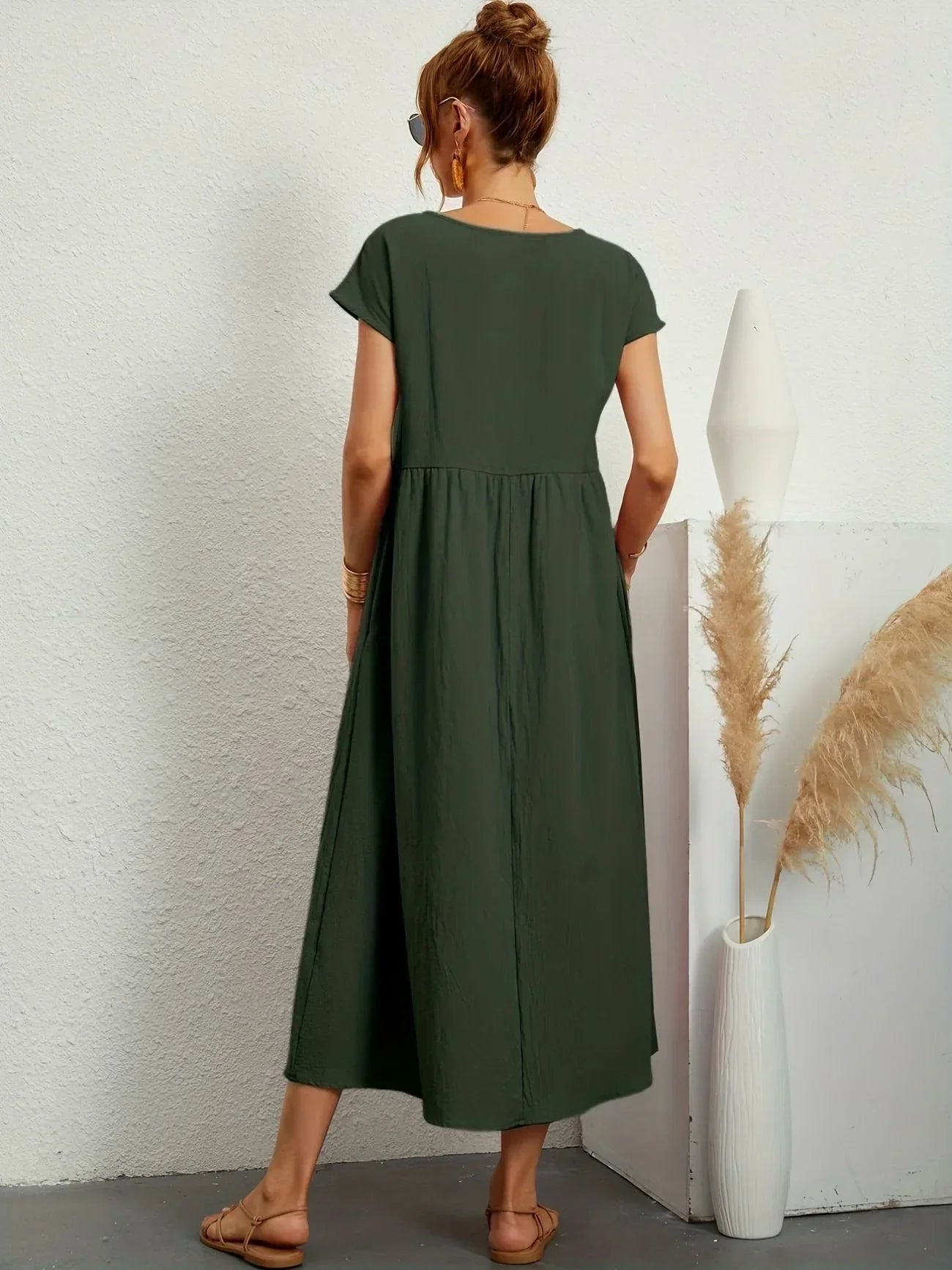 Women's Relaxed Summer Maxi Dress in Cotton Linen - photo 8