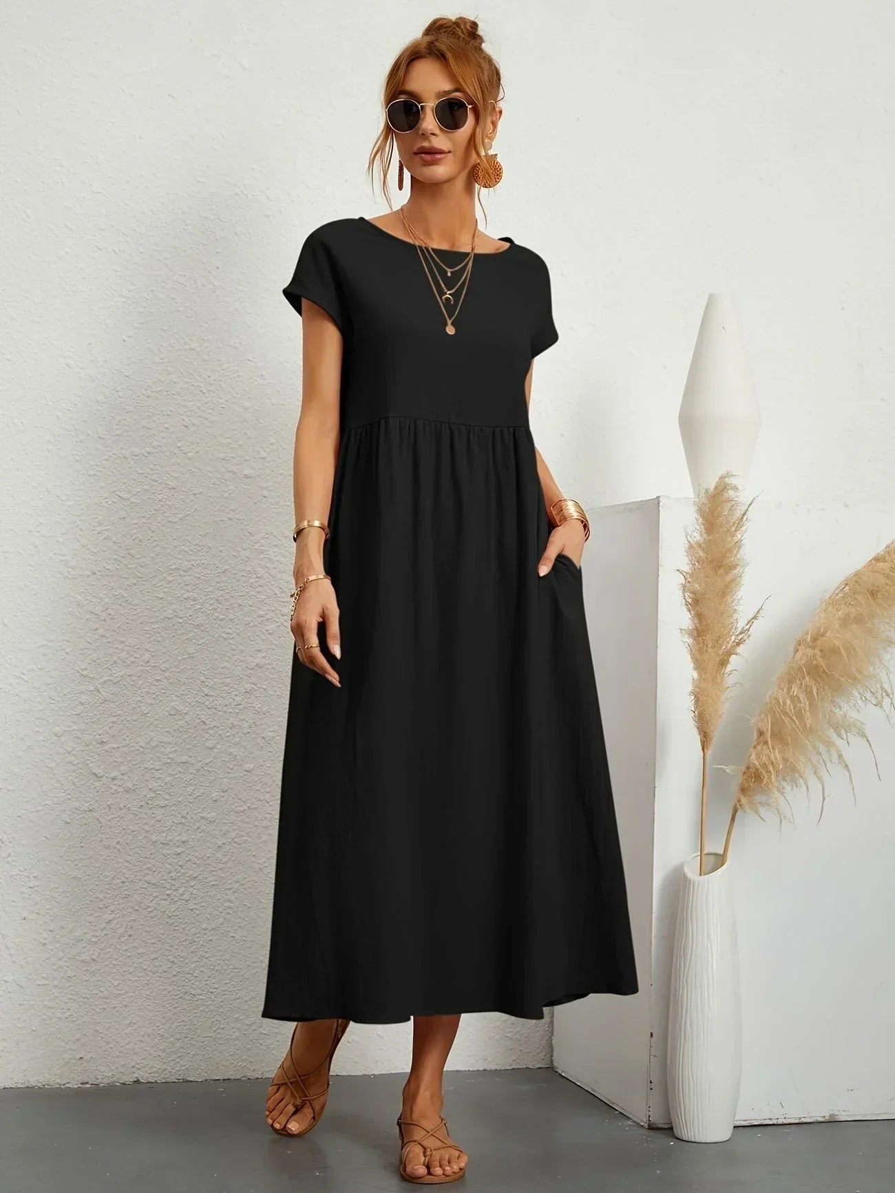 Women's Relaxed Summer Maxi Dress in Cotton Linen - photo 9