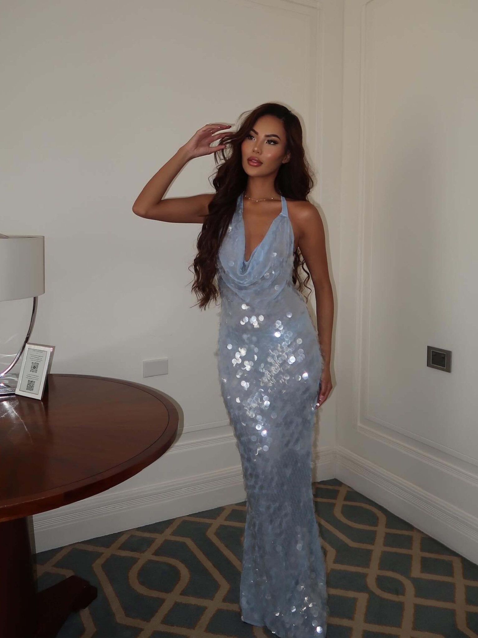 Amelia - Women's Sequin Maxi Dress for Evening Events