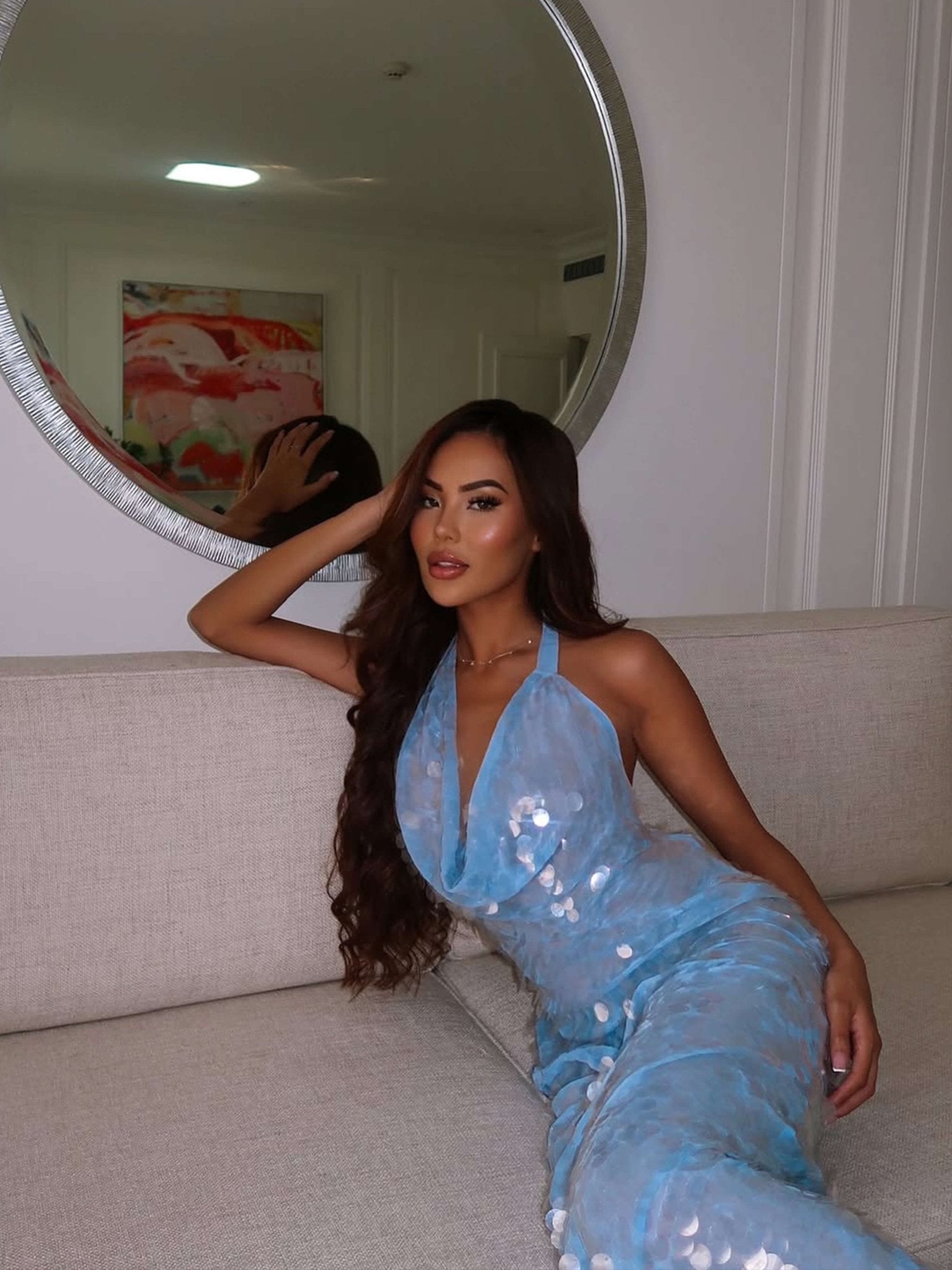 Amelia - Women's Sequin Maxi Dress for Evening Events