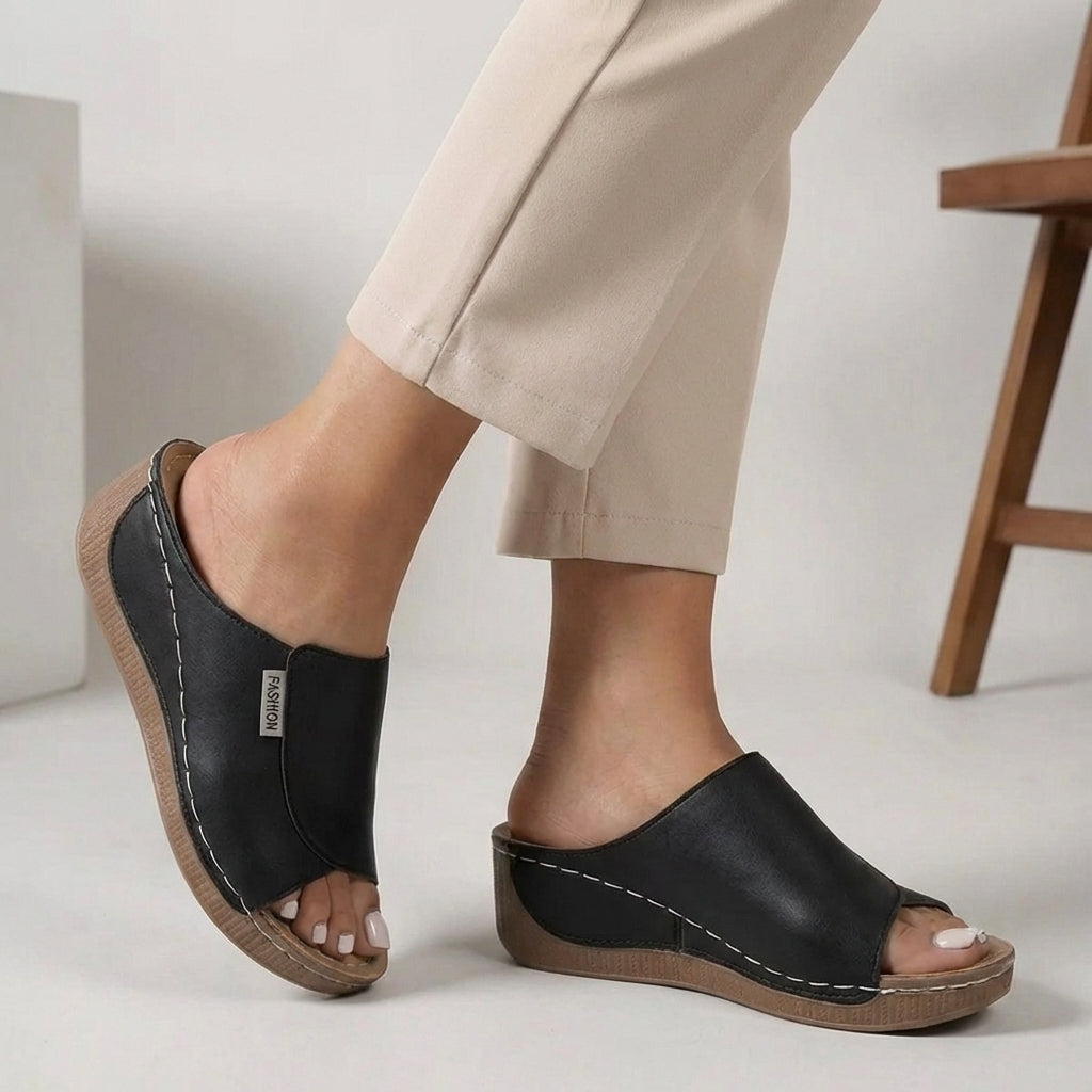 Sandra - Women's Orthopedic Slip On Wedge Sandals