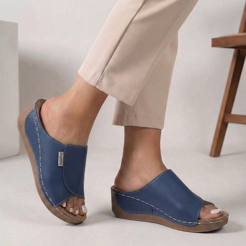 Sandra - Women's Orthopedic Slip On Wedge Sandals