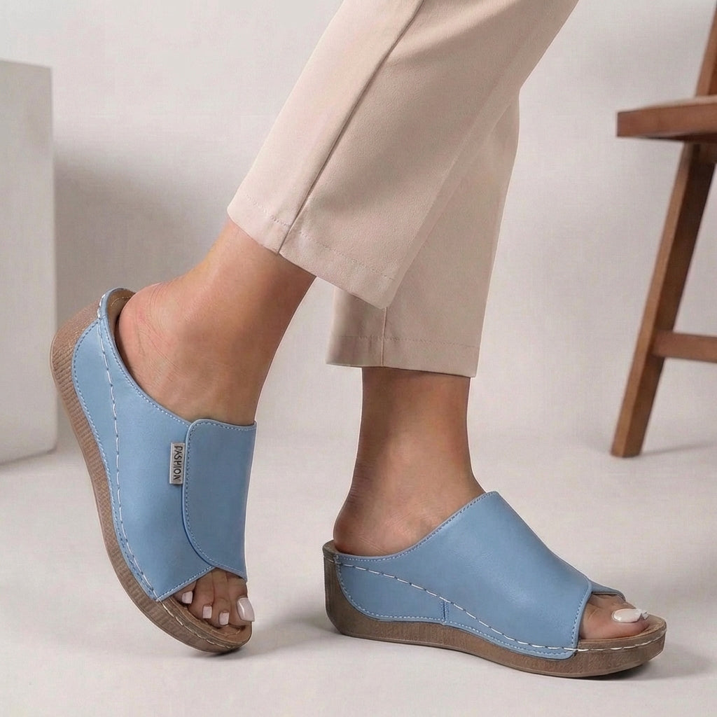 Sandra - Women's Orthopedic Slip On Wedge Sandals