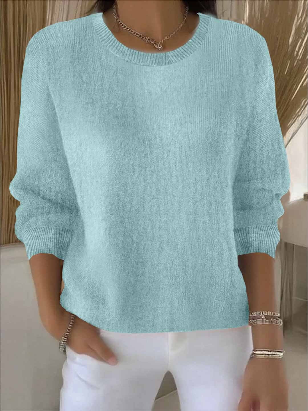 Morag - Women's Sweater with Classic Crew Neck Soft Knit - photo 10