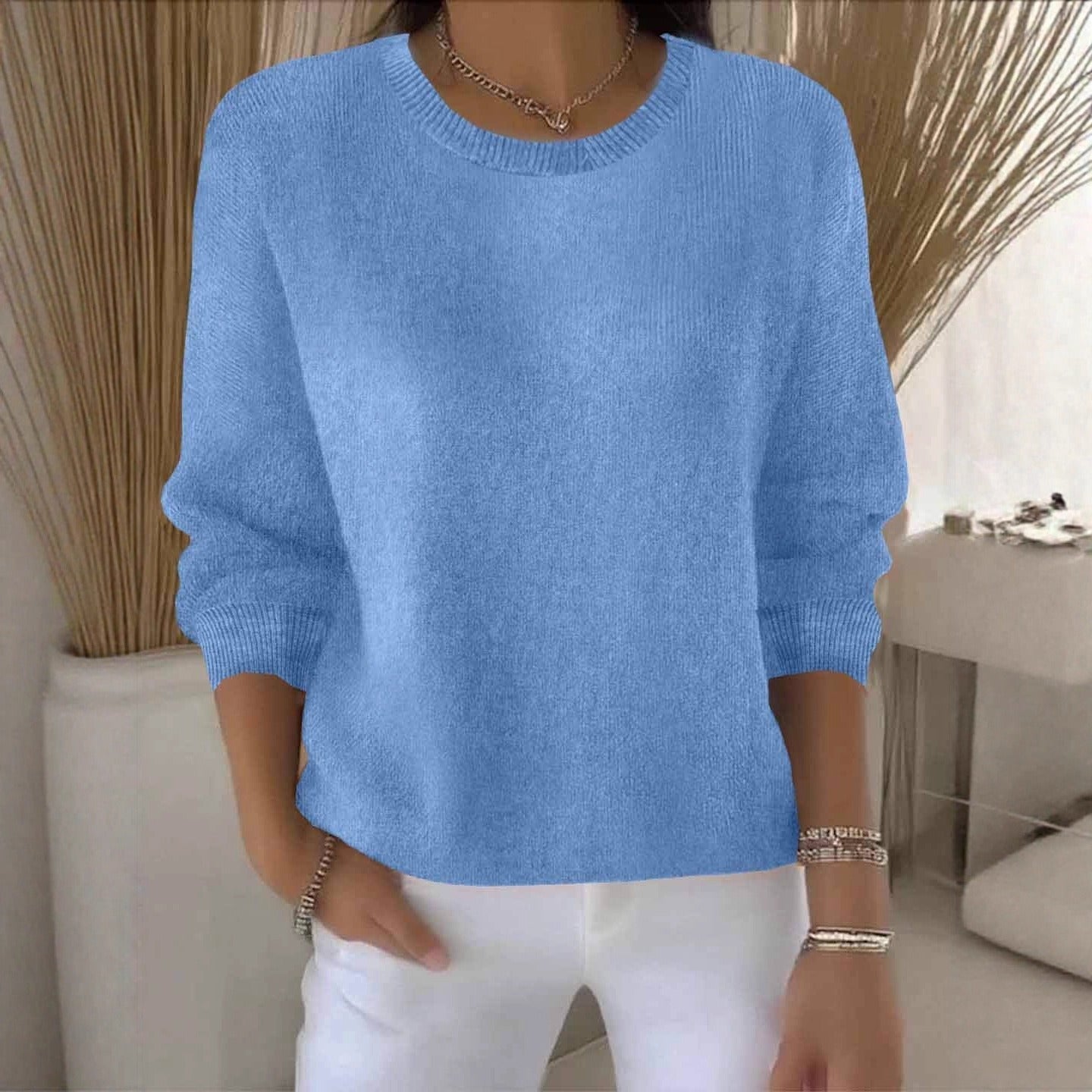 Morag - Women's Sweater with Classic Crew Neck Soft Knit - photo 13