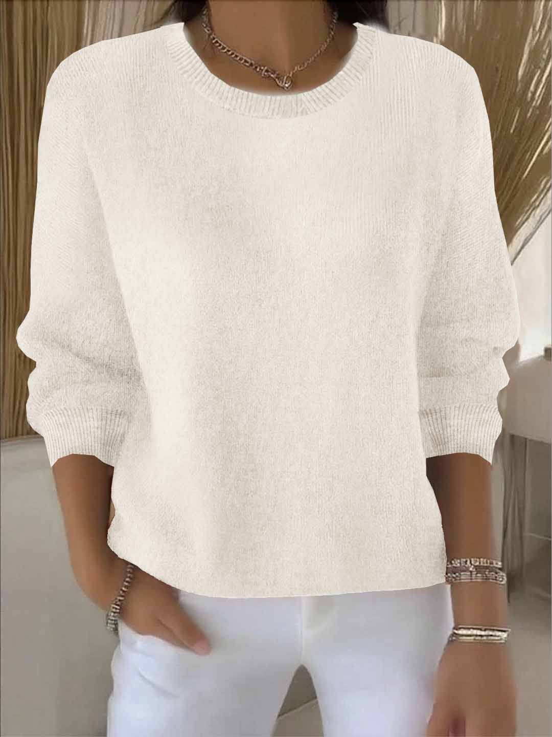 Morag - Women's Sweater with Classic Crew Neck Soft Knit - photo 4